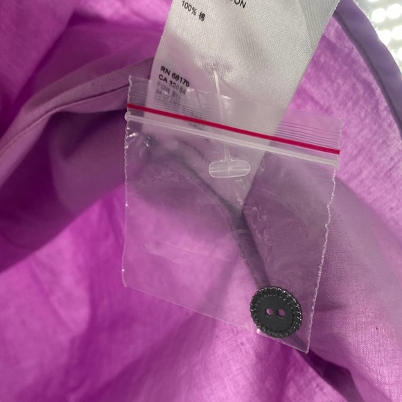 Free People Annie Butterfly Bush Purple Pintuck Pleated Tunic Top Sz Small NWOT - Picture 5 of 11